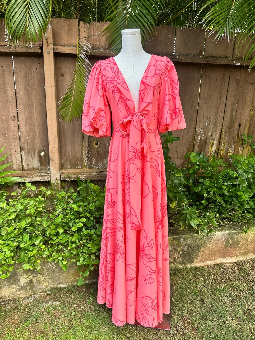Floral Pink Maxi Dress JuaJua by Fiorella B Size M